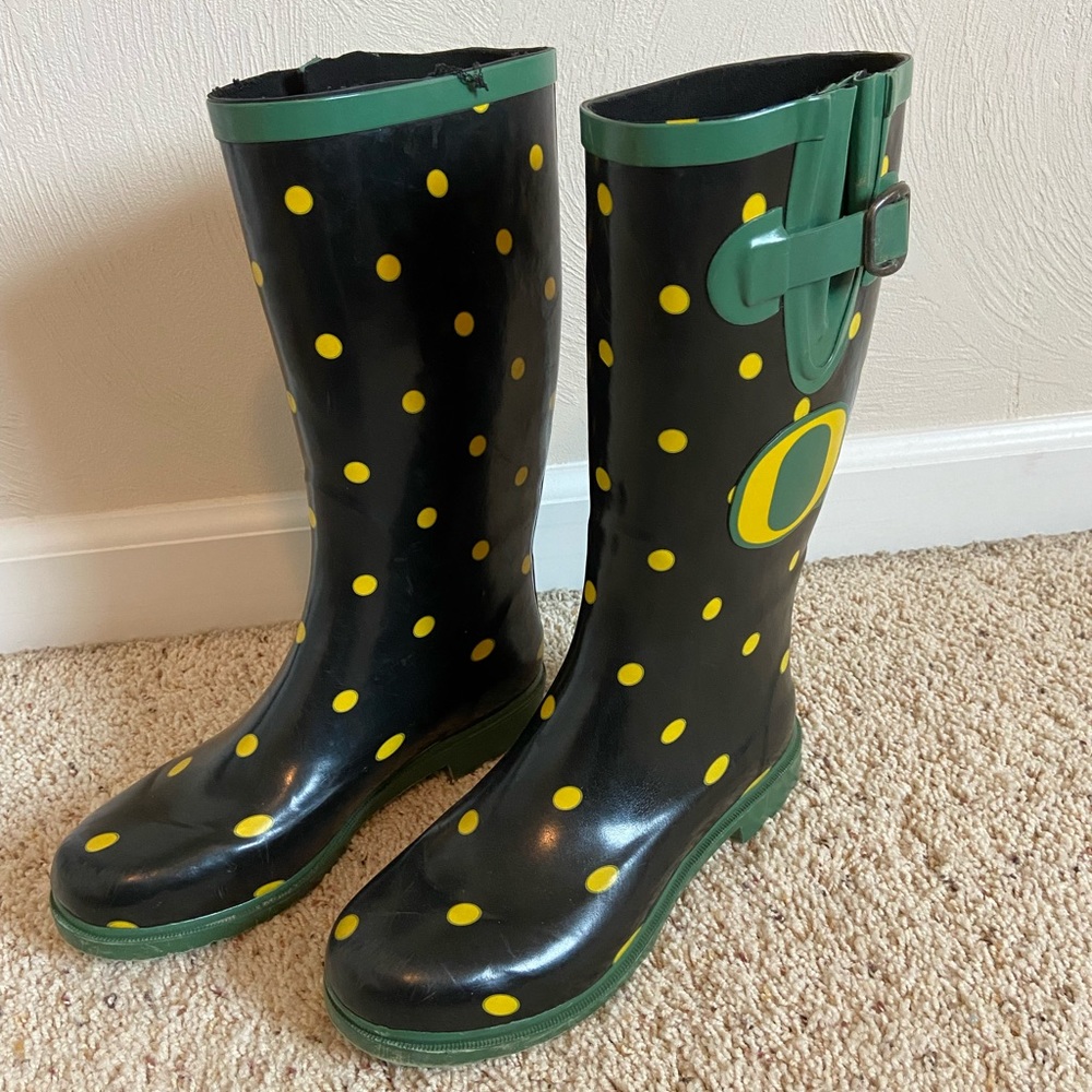 U of O Ducks women’s rain boots